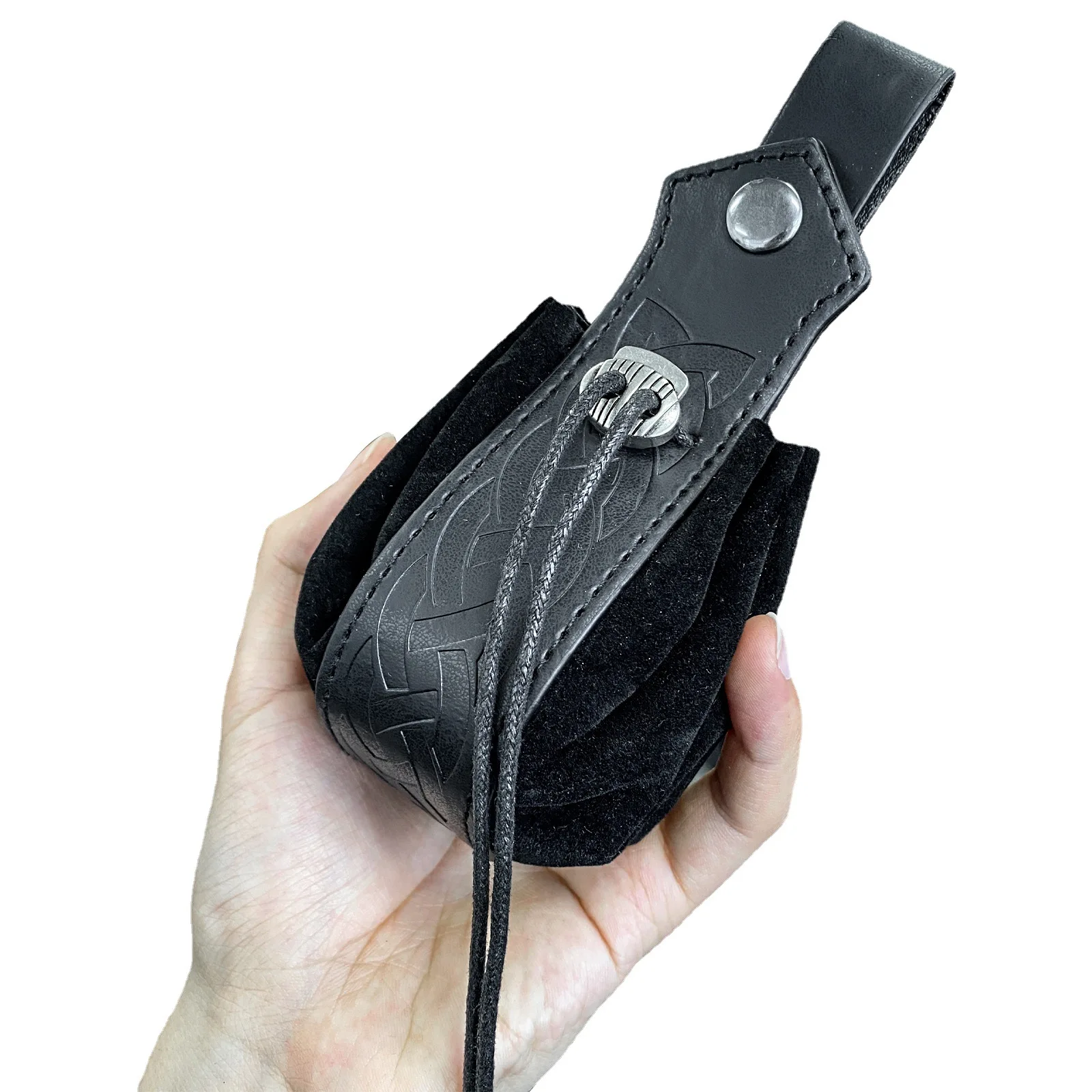 حقيبة نقود عتيقة من العصور الوسطى للرجال والنساء ، حقيبة يد من الجلد الفايكنغ ، محفظة عملات معدنية ، إكسسوارات ملابس