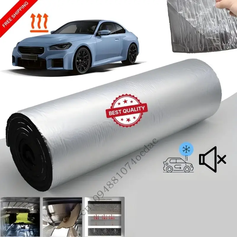 Car Sound Deadener Deadening Mat Noise and Heat Insulation Foam Vibrations Dampening Pad for Car Hood