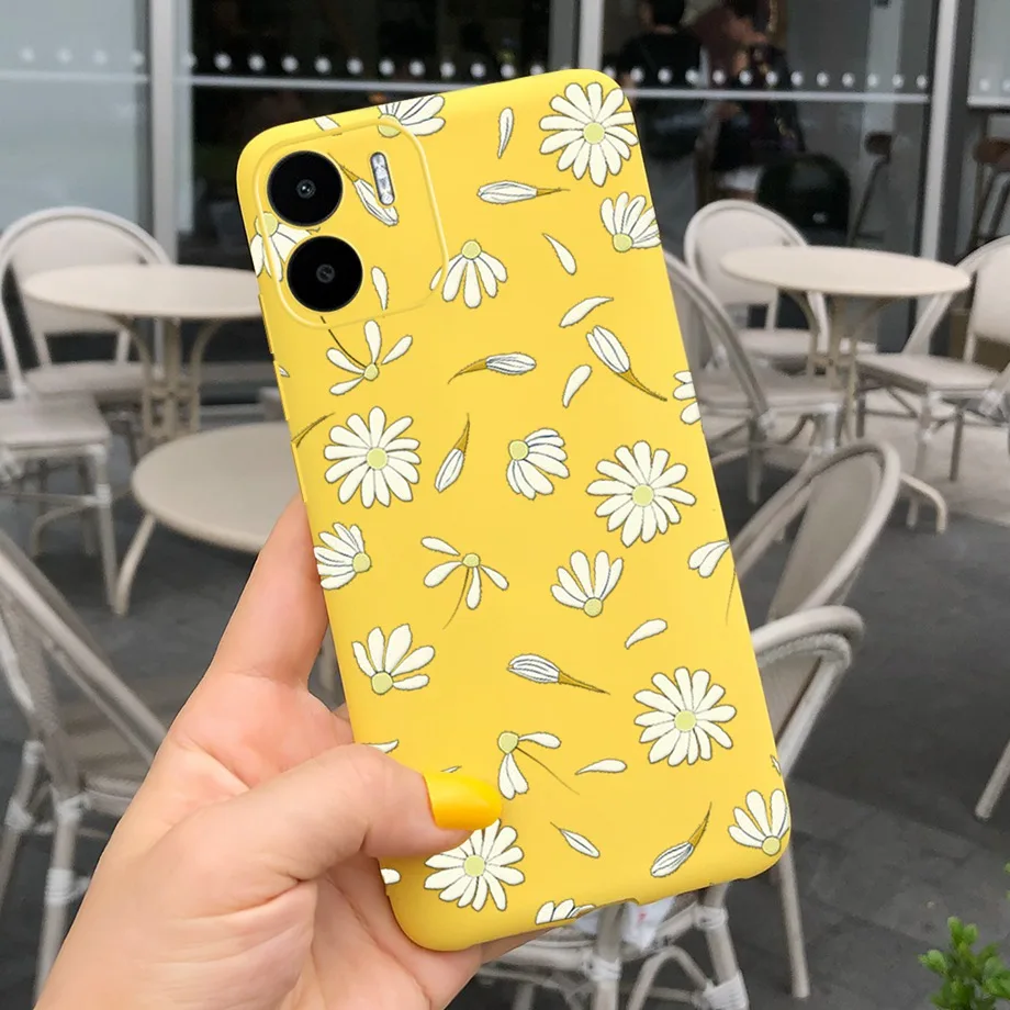 Silicone Phone Cover For Xiaomi Redmi A2 RedmiA2 A 2 Case Bumper Soft TPU Feather Cow Sunflower Coque For Redmi A2 Capas Etui