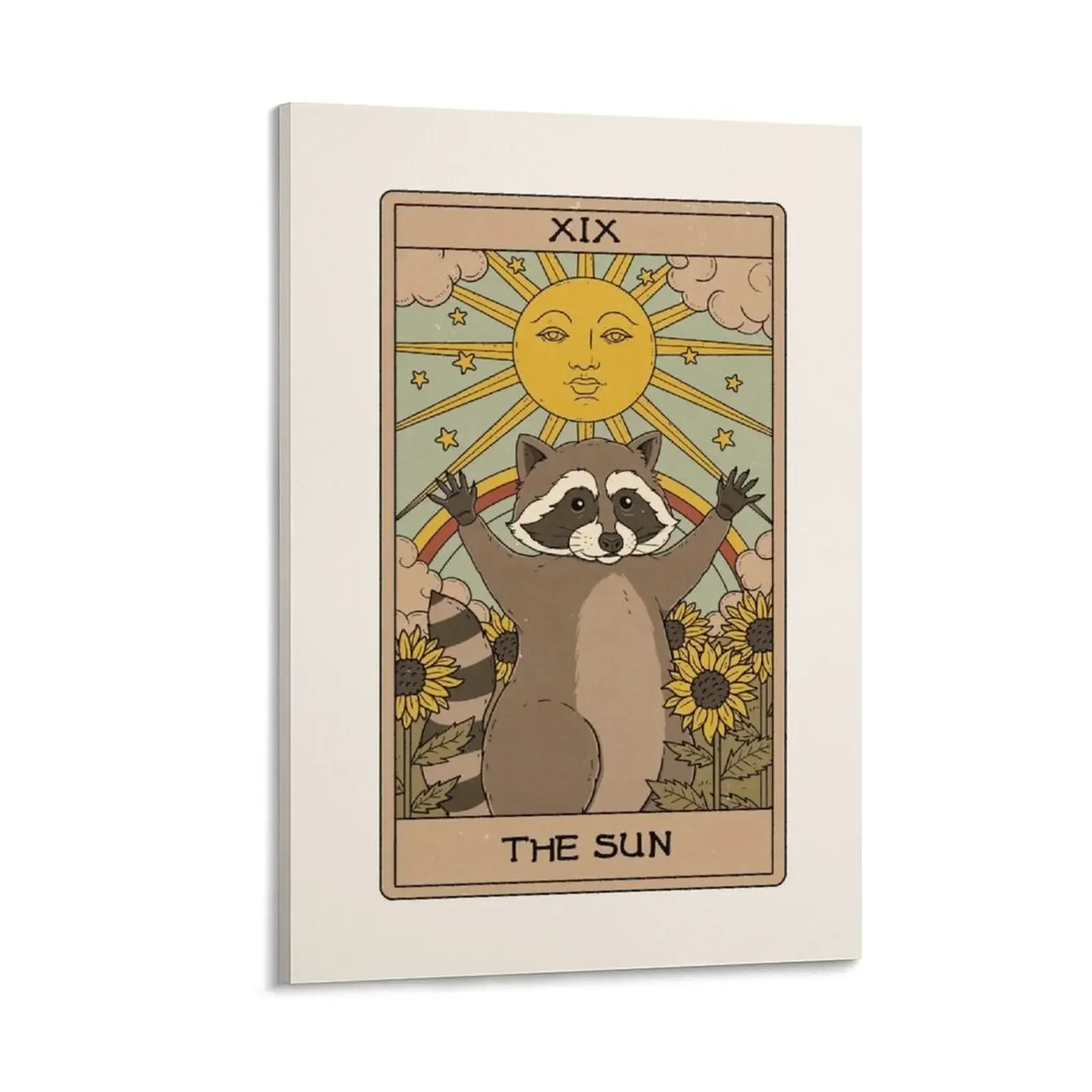 

The Sun - Raccoons Tarot Canvas Painting decorative pictures for the room aesthetic room decoration poster anime Decoration home