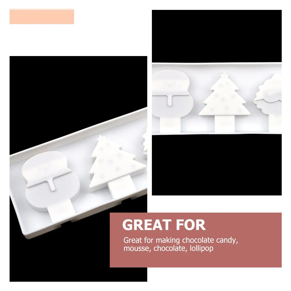 

Washable Silicone Christmas Tree Popsicle Mold DIY Ice Cream Maker Convenient Ice Cream Freeze Maker Household