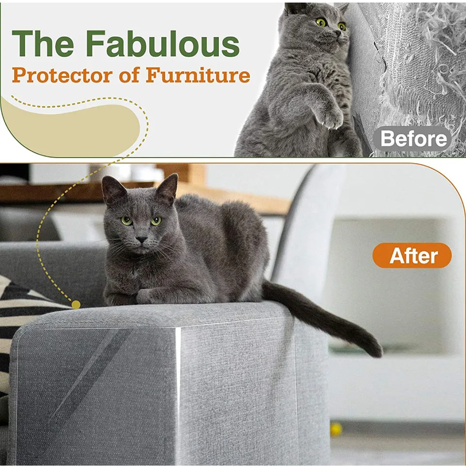 Furniture Guard Cat Scratch Protector Anti-Scratch Tape Roll Cats Scratch Sofa Prevention Clear Sticker Practical Pet Products