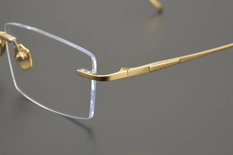 2026 Pure Titanium Ultra-Light Square Rimless Glasses Frame Men Women Fashion Business Rectangle Daily Eyeglasses Eyeware Gafas