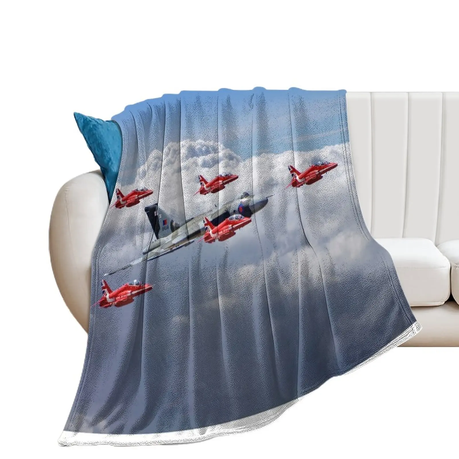 

Final Vulcan Flight With The Red Arrows - 3 Throw Blanket Weighted Thins Loose Thin Blankets