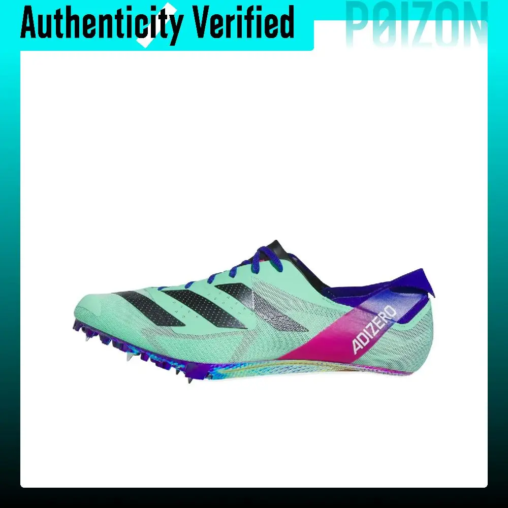 Adidas Adizero Finesse Textile, Leather Low top Sprint Running Shoes Unisex Green Blue Purple GV9091