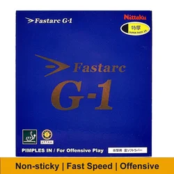 Nittaku-Fastarc Table Tennis Rubber, Non-Sticky Ping Pong Coating, Original, G1, C1, P1, S1, Selection of Ito Mima
