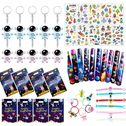 Space Party Favors Gift Bags Tattoos Necklace Keychains Bracelet Toy For Outer Space Birthday Party Decorations Astronaut Favors