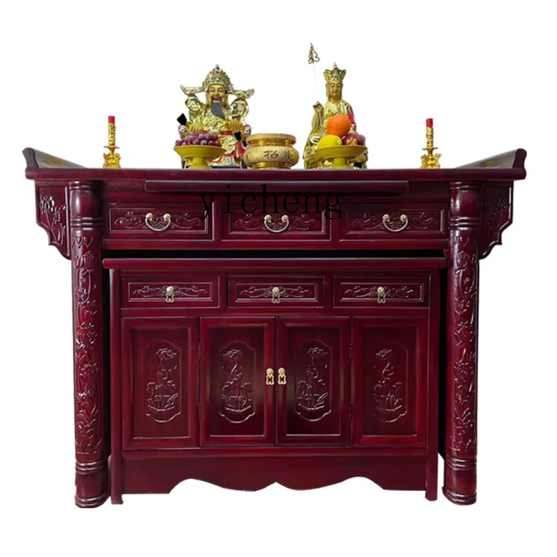 XL Solid Wood Table Household Chinese Style Divine Table Zhongtang Divine Case Tribute Table