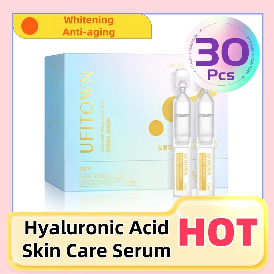 

Collagen Shrink Pores Serum Hyaluronic Acid Anti Aging Whitening Skin Care Essence Remove Acne Mark Exfoliating