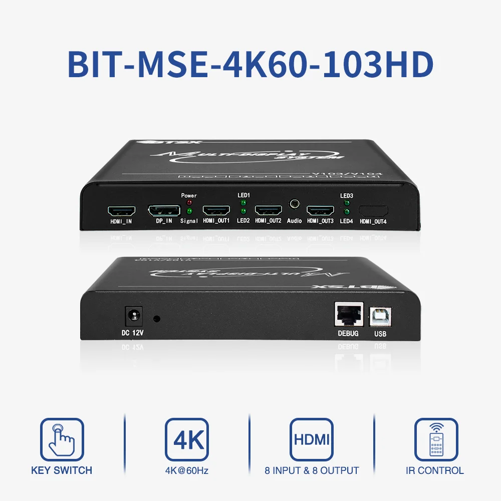 FPGA-Powered Adapter: 45nm Chip, Zero Delay, 3 HDMI Outputs, 15m Transmission, HDCP2.2, for Projection Mapping