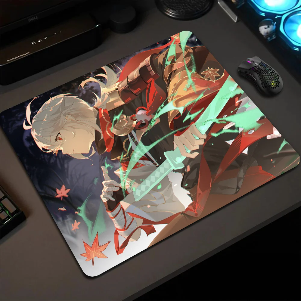 

Kaedehara Kazuha Genshin Mousepad Small LockEdge Mouse Pad For Gamers Computer Desk Pad Anti-slip Rubber