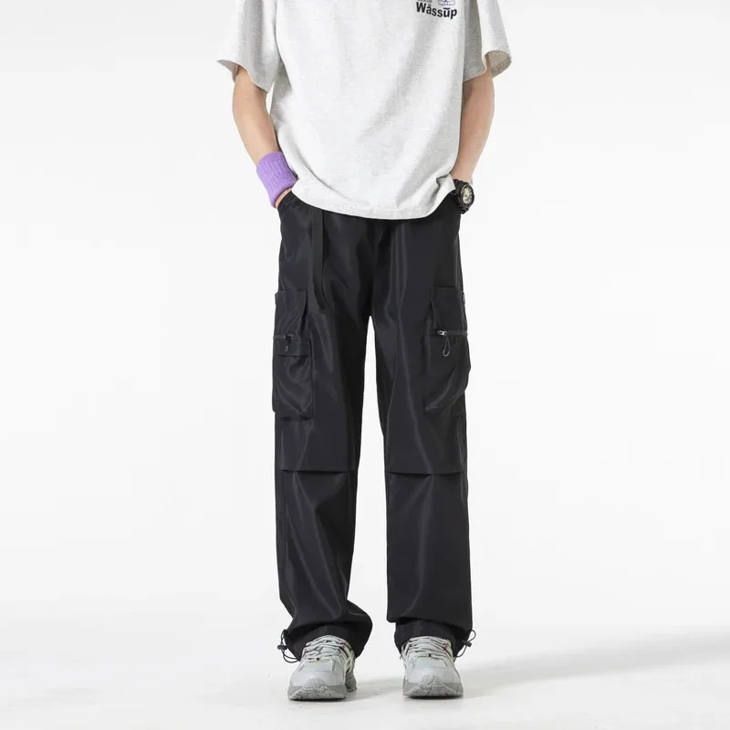 

Casual pants, men's spring and autumn trendy loose cargo pants, outdoor sports, hiking, mountaineering, paratrooper pants