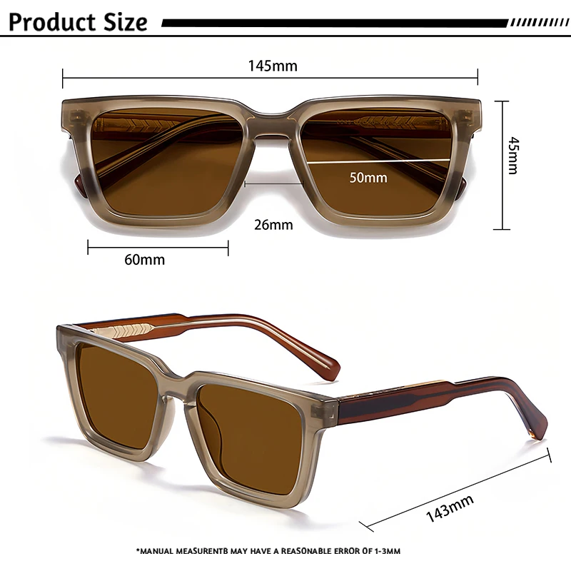 CATERSIDE مربع الرجال الاستقطاب النظارات الشمسية عالية الجودة Tr-90 إطار نظارات شمسية واقية النساء في الهواء الطلق نظارات للقيادة UV400 #4