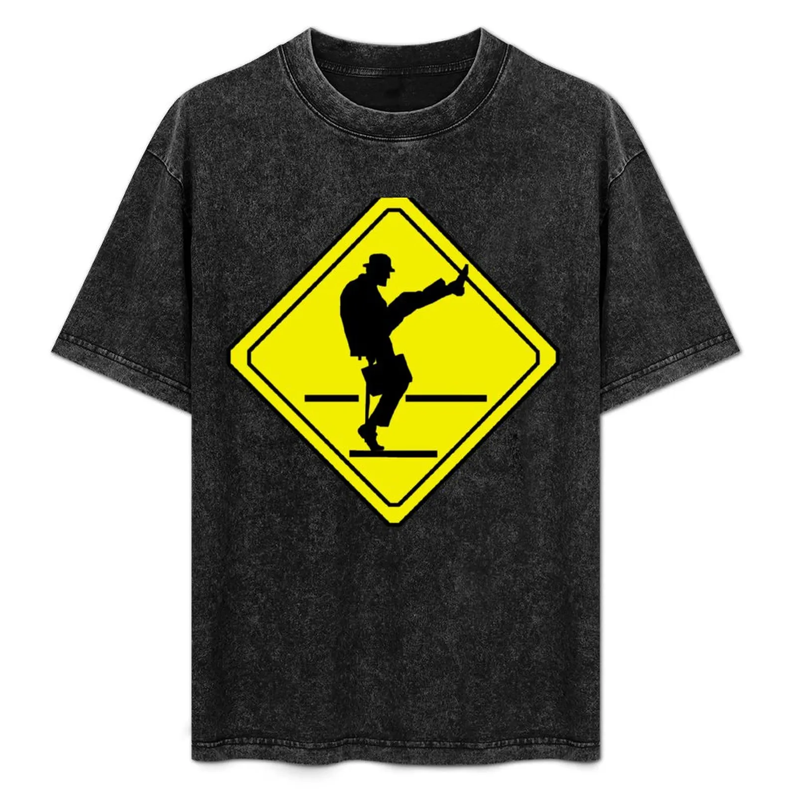 

Silly Walks Crossing T-Shirt Tough Fabric Work Tee
