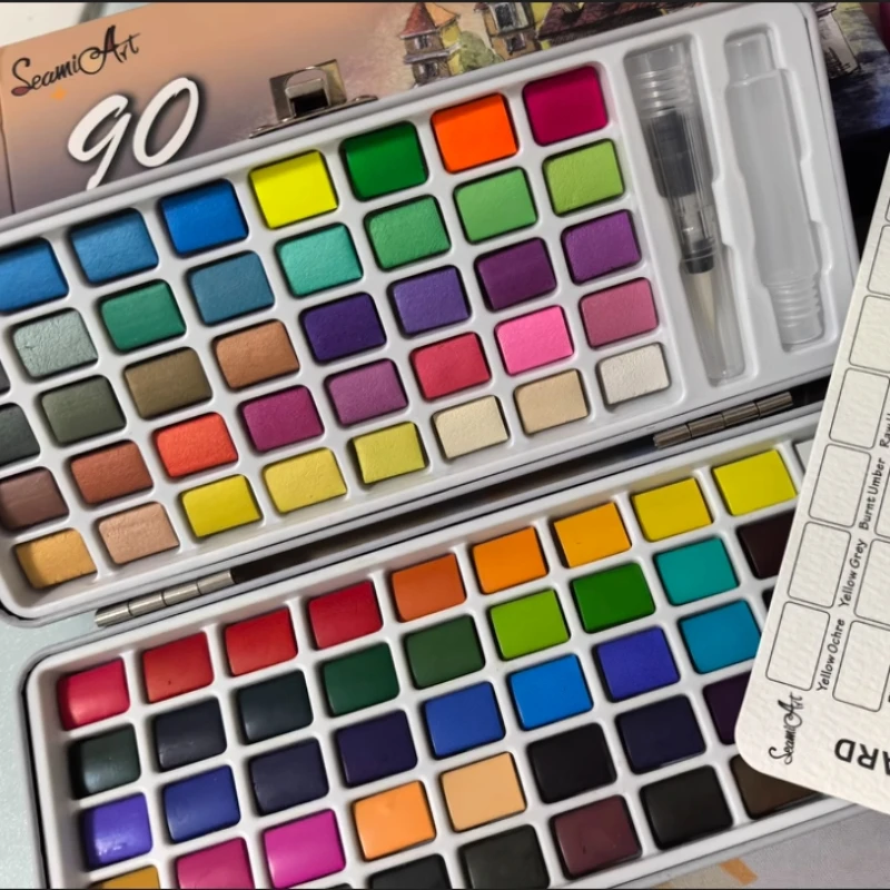 90 Color Solid Watercolor Set 4