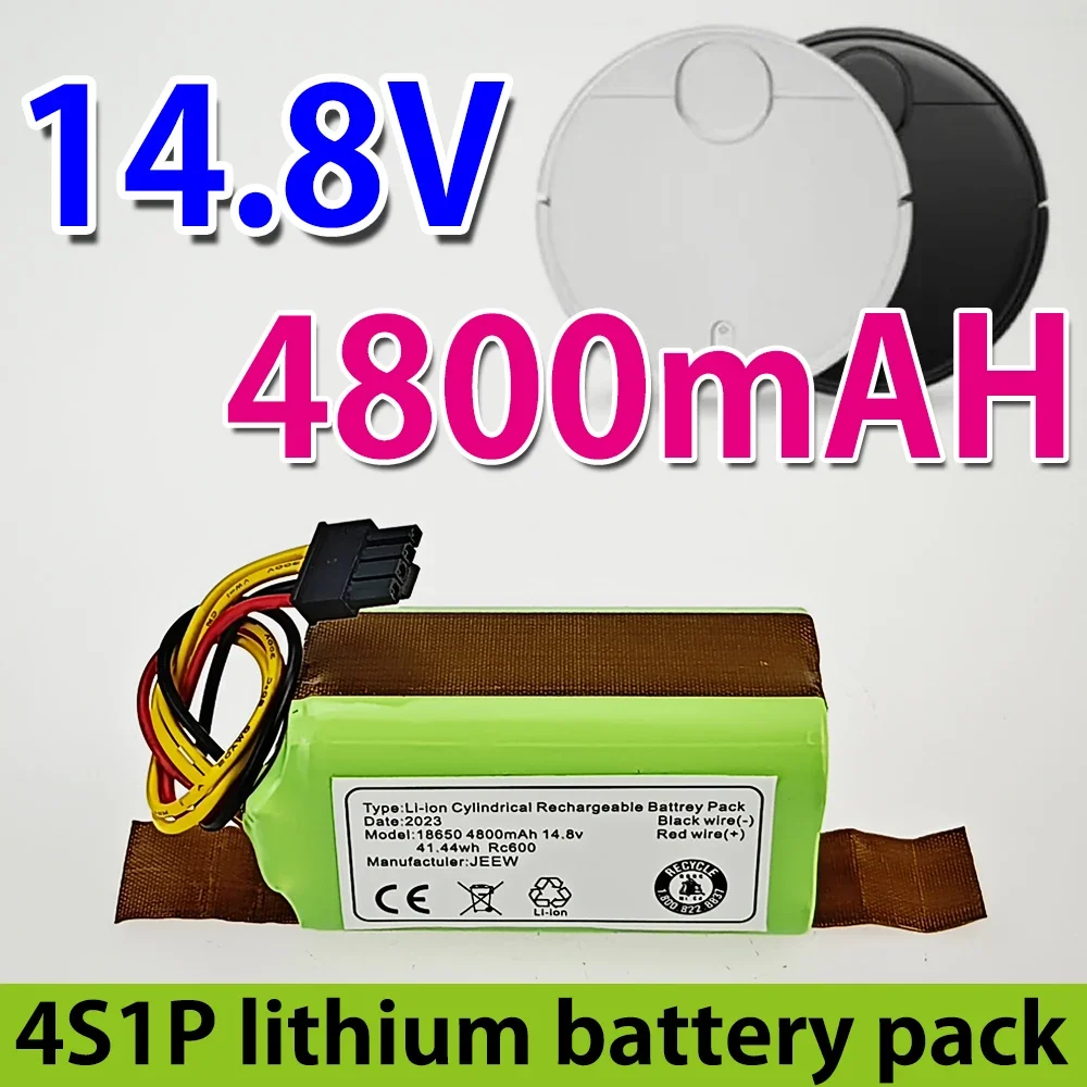 

New 14.8V 4800mAh INR18650 4S1P Battery For DEXP MMB-300 X500 X520 X600 Mamibot EXVAC660 EXVAC880 Robot Vacuum Cleaner Battery