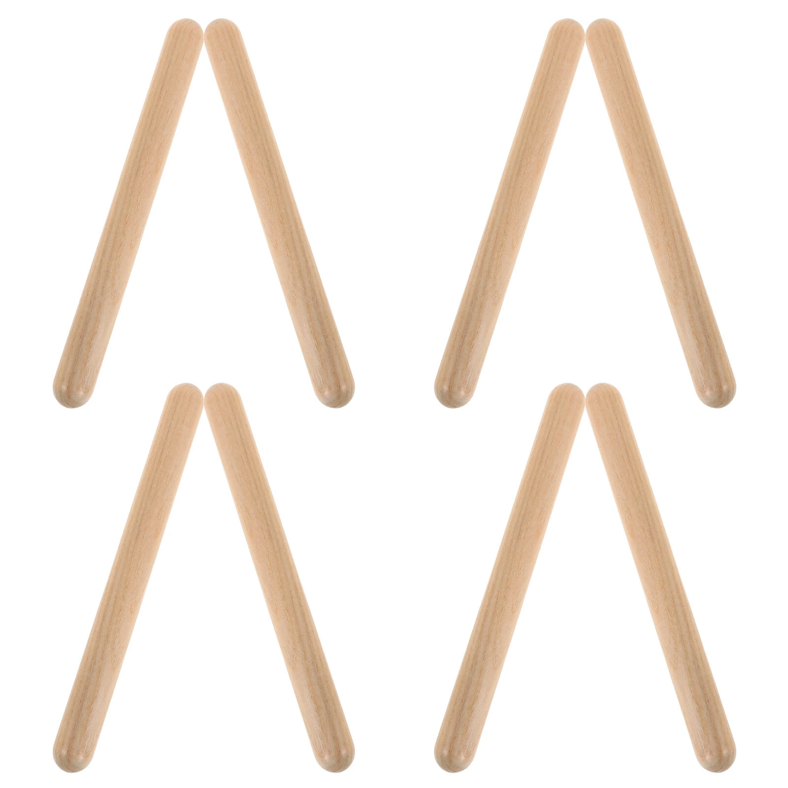 

Percussion Wooden Stick Toy Music Sticks Kids Drum Rhythm Drumstick Fitness 4 Pairs Wood Rhythm Educational Instruments