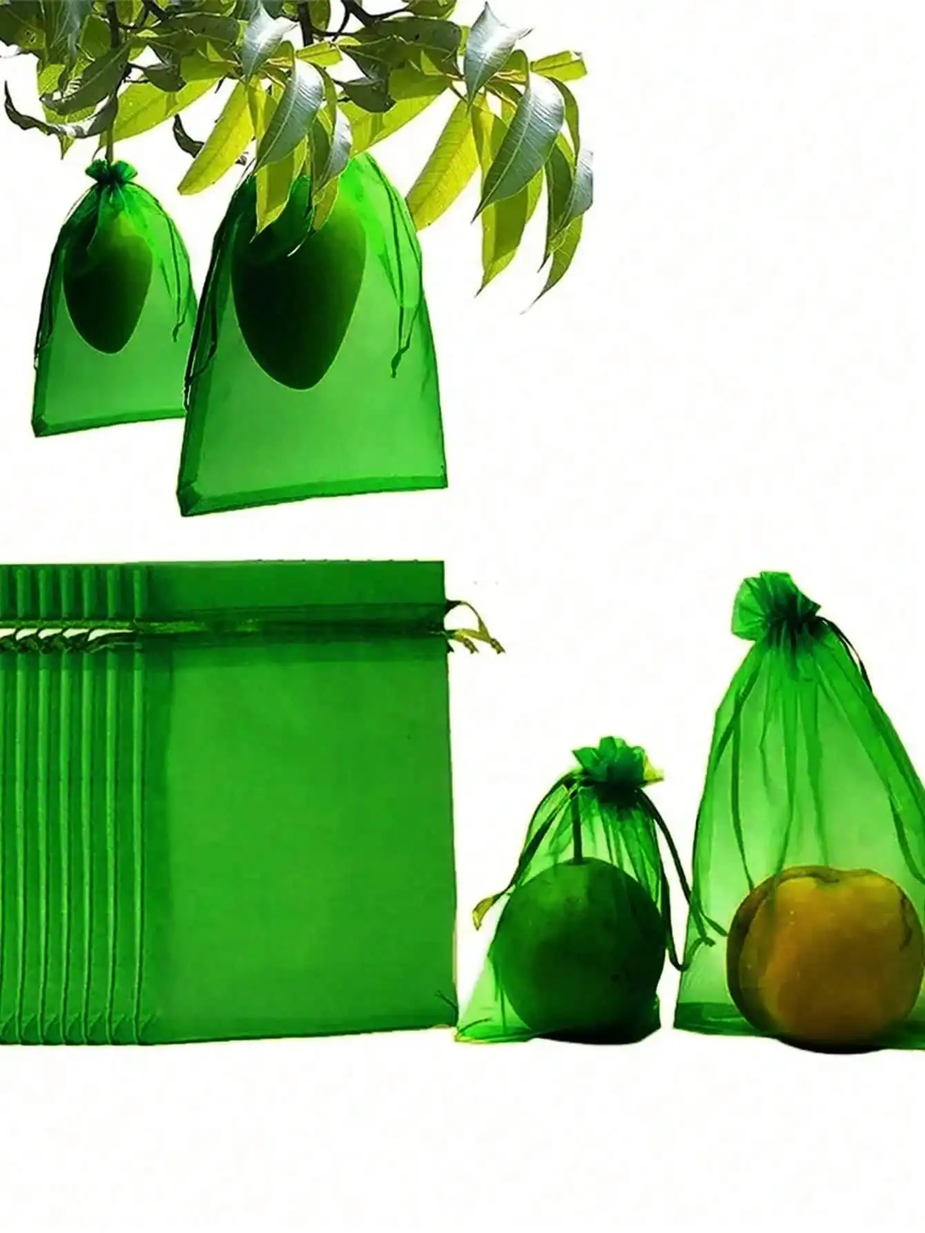 10pcs,30cm*20cm.11.8in*7in,Garden Mesh Bags: Keep Your Garden & Orchard Protected from Pests & Birds!