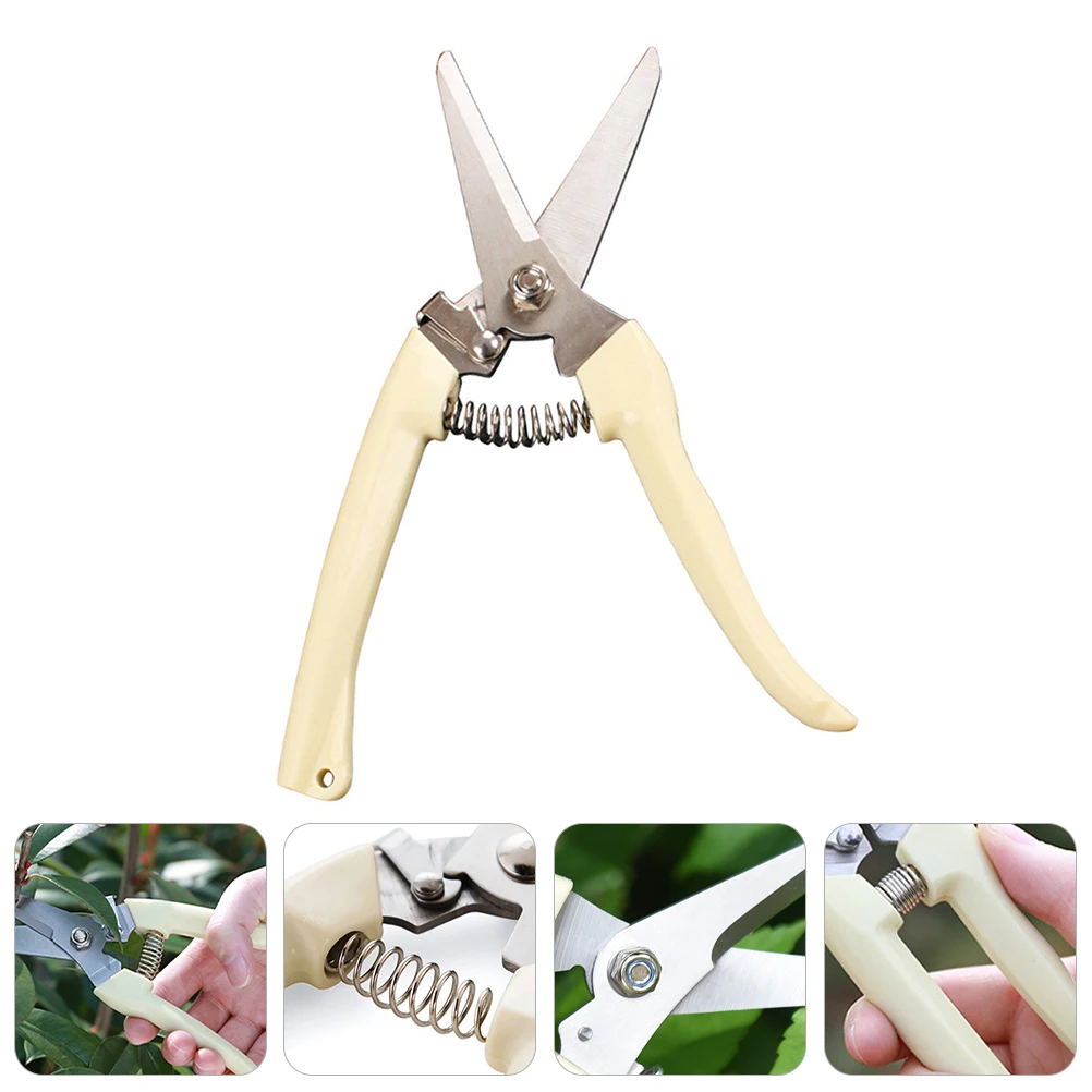 

Professional Stainless Steel Garden Pruner Shears Sharp One Hand Pruning Tool Lightweight Portable for Tree Branch Cutting