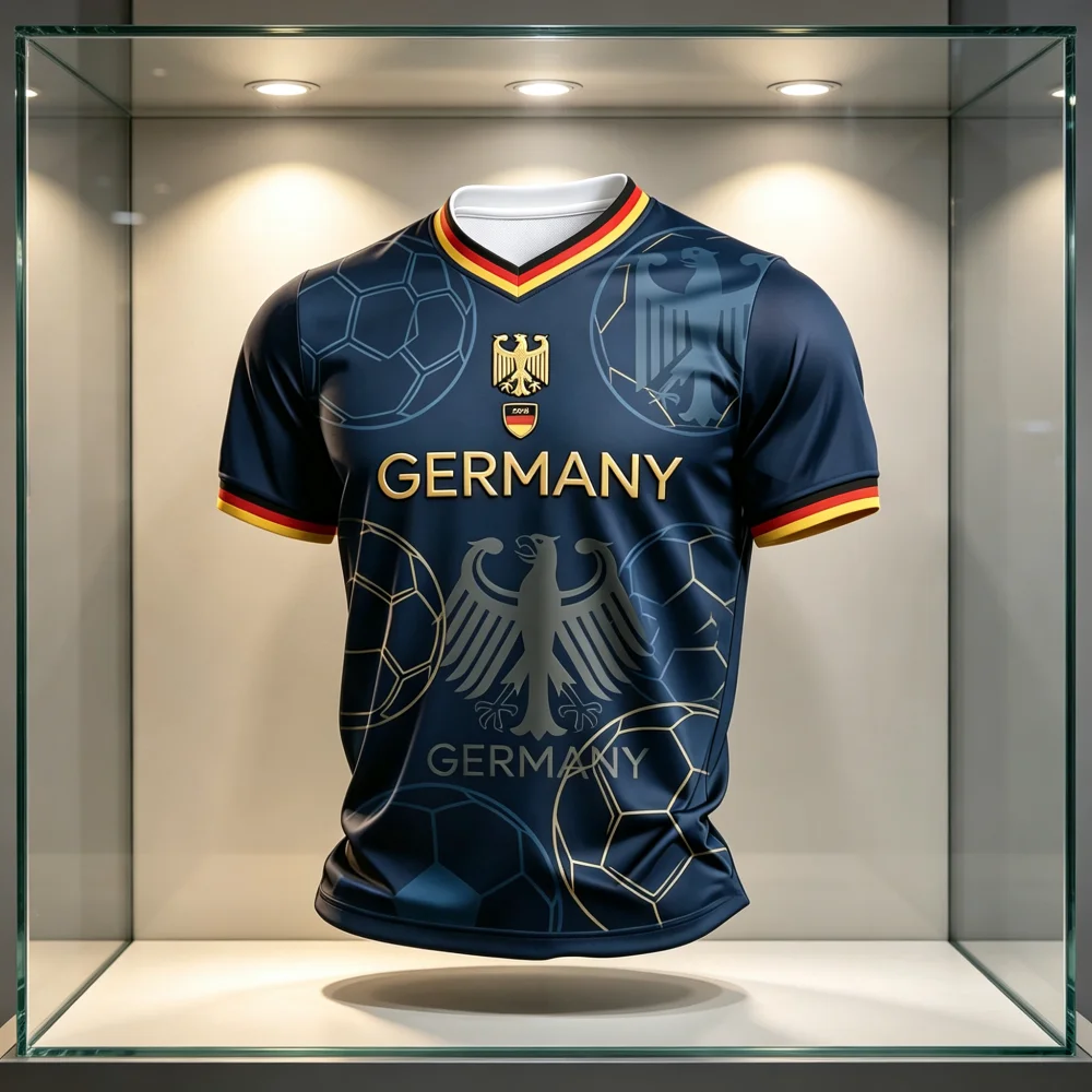 Neues Deutsches Bestseller-Fußballtrikot, Schnell Trocknend Komfortabel Atmungsaktiv Sport-Freizeit Familien-Kinder-T-Shirts – Detail 3