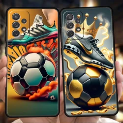 Caixa do telefone do esporte do futebol para o Samsung Galaxy, saco macio de Shell para o Samsung Galaxy A15, A14, A25, A54, A34, A51, A71, A72, A73, A32, A52, A52S, A11, a21S, A31, A41, 5G