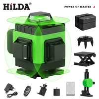 HILDA 4D 16 Line Green Laser Level Self Leveling 360 Degree Horizontal and Vertical Cross Super Strong Green Laser Level