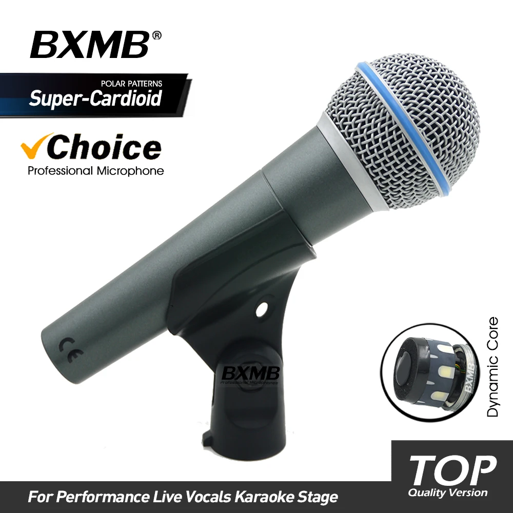 

Top Quality Metal Professional Wired Microphone Super-Cardioid Dynamic Mic For Karaoke Live Vocals Performance Podcast Stage