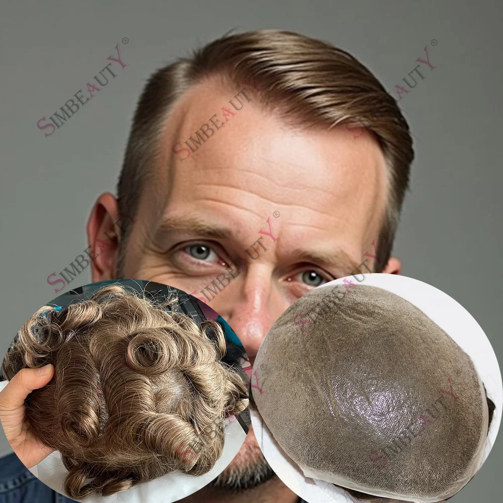 

Супертонкий мужской парик (система замещения волос) из 100% натуральных волос, 0.02 мм, премиум-класса, цвет пепельный блонд, плотность 80%, легкий, с невидимой линией роста волос, темно-коричневый/серый, 565