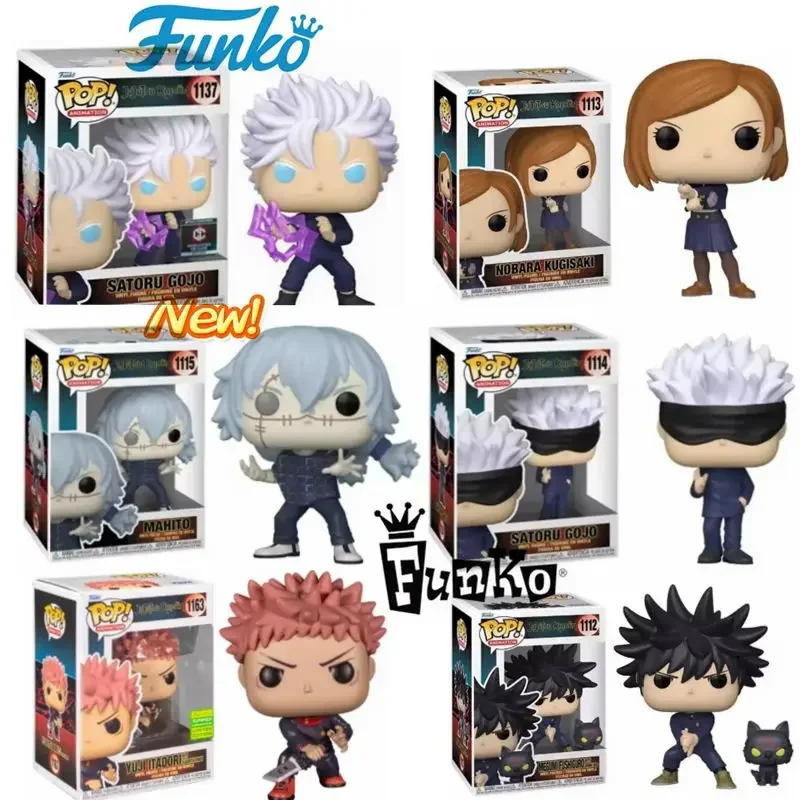 NEW FUNKO POP Jujutsu Kaisen SATORU GOJO 1137 1114 Megumi Fushiguro1112 Nobara Kugisaki1113 Itadori 1163 Vinyl Figure Toy Gifts