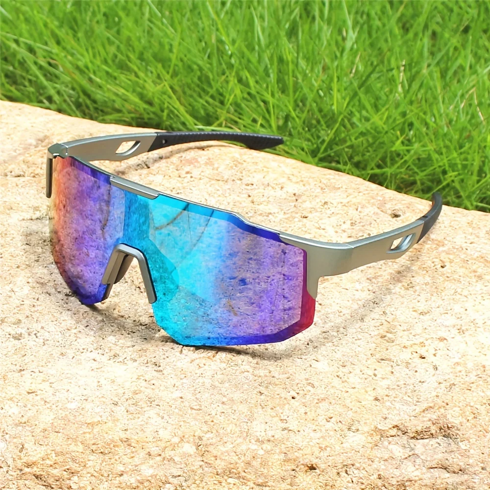 Unisex-Fahrradbrille, Polycarbonat-Linse und Rahmen, nicht verschreibungspflichtige, rutschfeste, vielseitige Sportbrille für Fahrradfahren