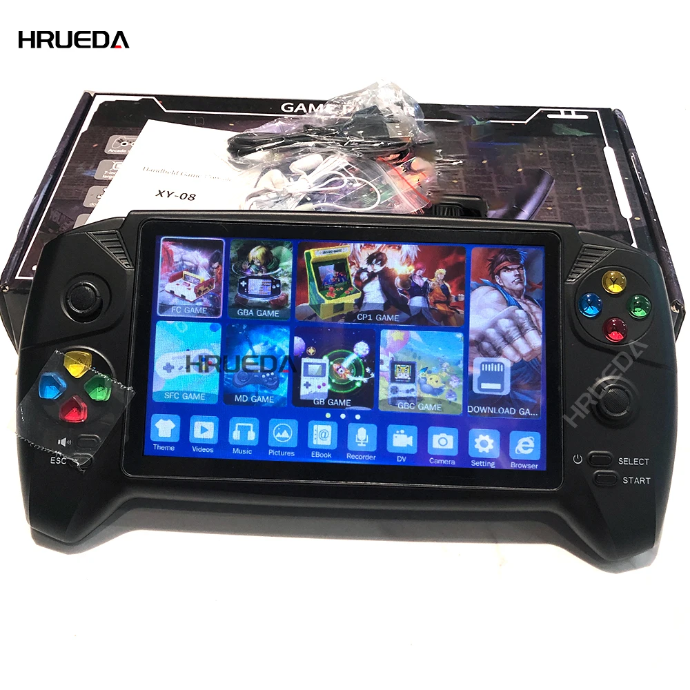 Imagem -06 - Retro Dual Handheld Game Console Joystick Duplo hd Grande Tela 16g 7