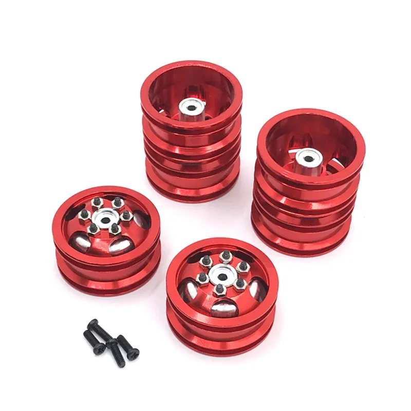 

Metal Beadlock Wheel Hub Rims with Tires RC Truck Car Upgrade Part for 1/16 WPL C14 C24 B14 B24 B16 1/12 MN78 MN99S 4X4 4WD