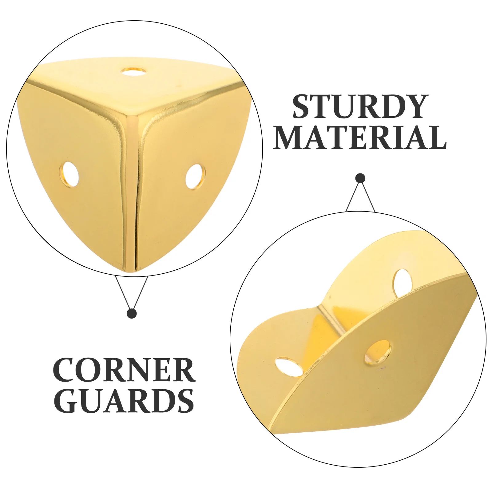 Protecteurs d'angle en métal, 8 pièces, pare-chocs en fer à 90 degrés pour boîtes à bijoux, meubles en bois, supports de protection de sécurité pour armoires