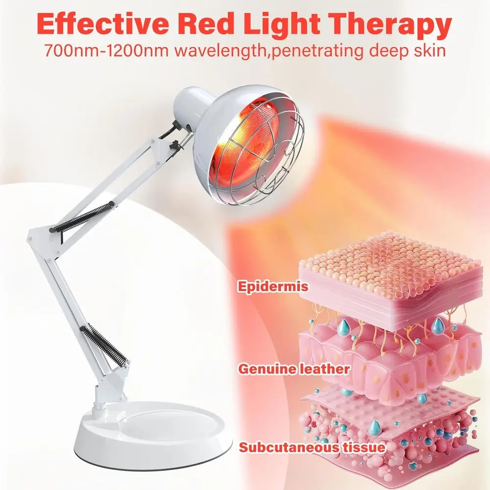 Near Inrared Lamp, Inrared Therapy Bulb Heat Lamp Red Light Therapy or Body Joint Pain and Muscle Aches Inrared Light Home Use D