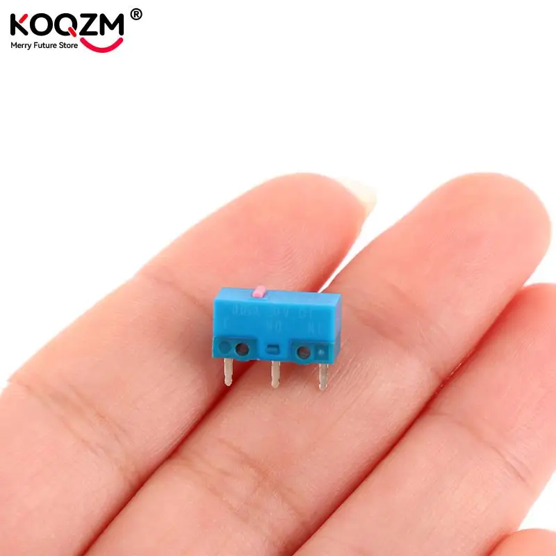 1pc Blue Shell Pink Dot Mouse Micro Switch Button 80 Million Life Computer Mouse Maintenance Replacement Mouse Accessories