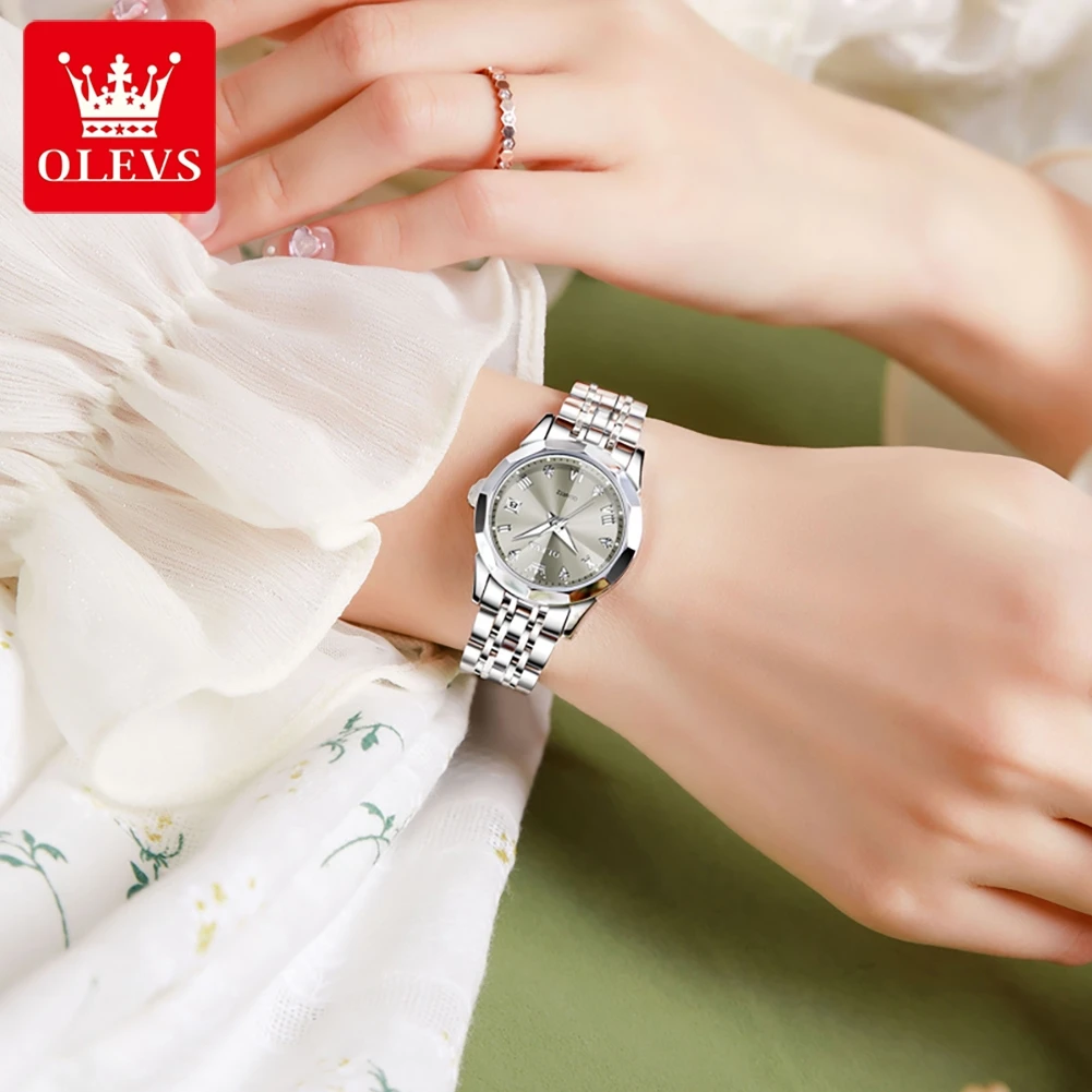 OLEVS Watch Women Luxury Watch for Women Small Ladies Classic Round Face Hand Analog Quartz  Watch with Lights Waterproof 9931