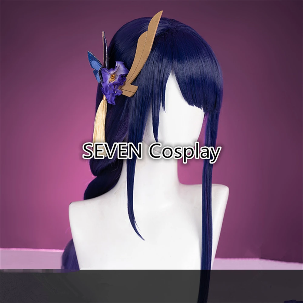 Perruque de Cosplay Genshin Impact Raiden Shogun Baal, en Stock