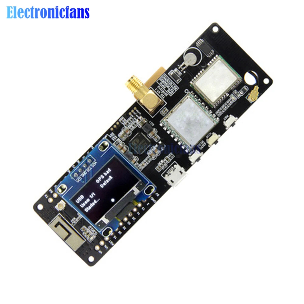 T-Beam V1.1 ESP32 WiFi Wireless Bluetooth Module ESP32 GPS NEO-6M SMA 18650 Battery Holder With OLED Display 433/868/915/923Mhz