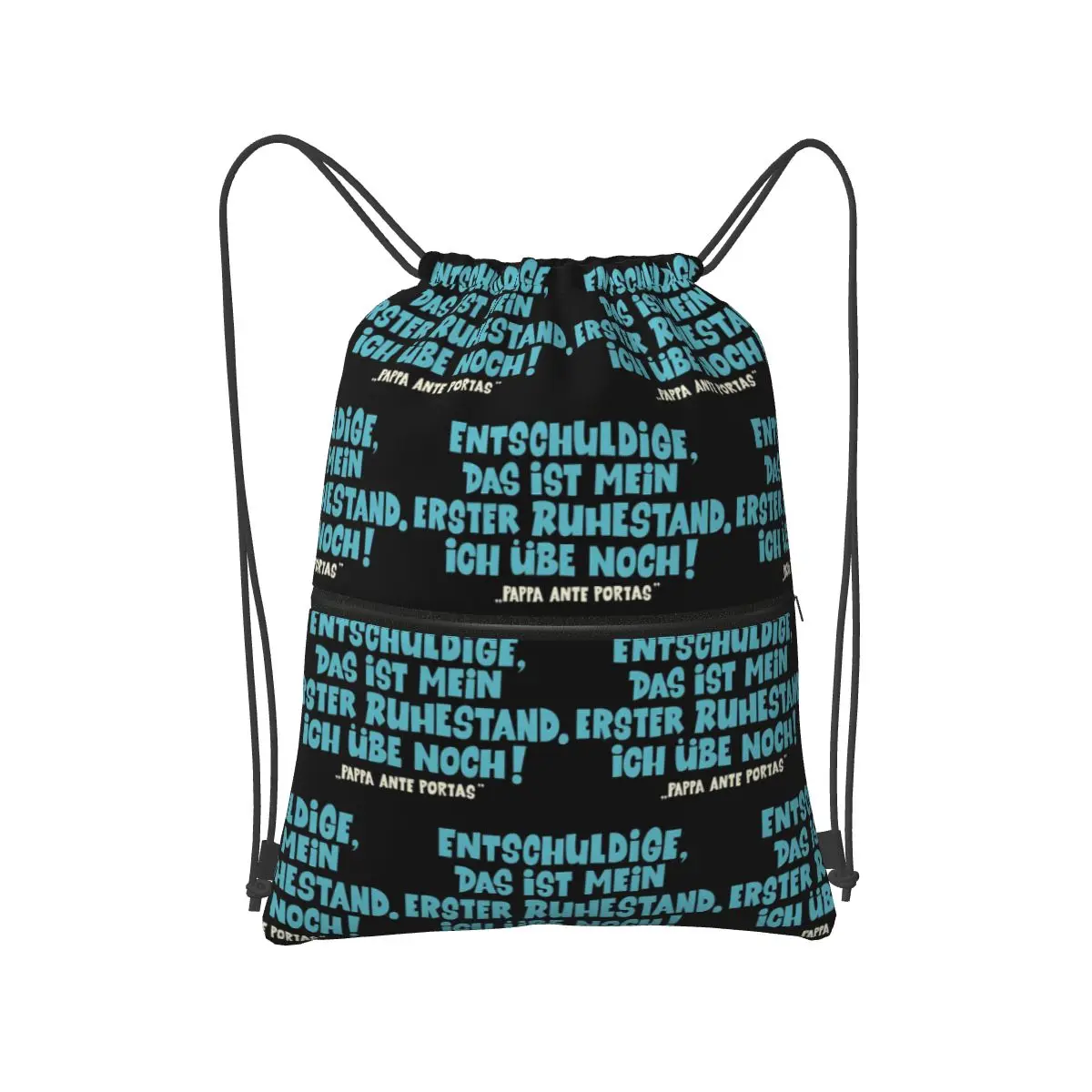 Loriot Pappa Ante Portas This Is My First Retirement Backpacks Fashion Drawstring Bags Sundries Bag Book Bags for Man Woman