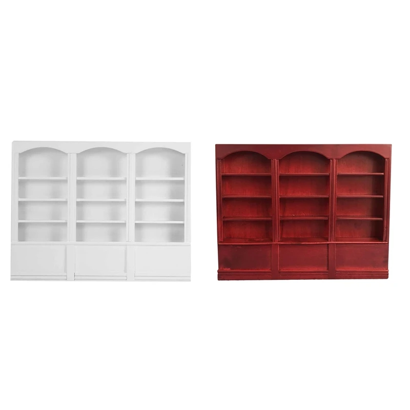 

1/12 Scale Miniature Mini House Display Cabinet Dolls House Mini Furniture Glass Bookcase