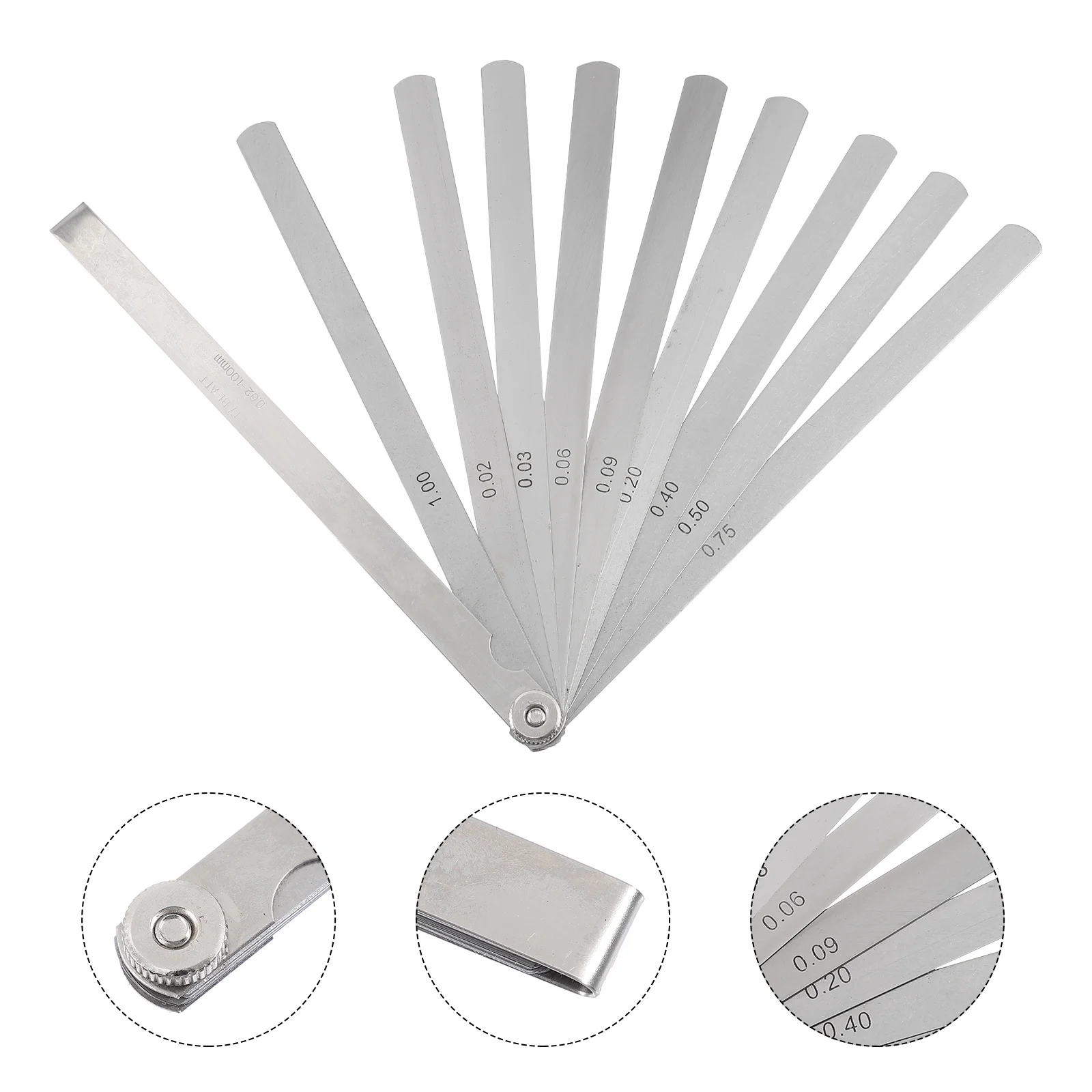 

Feeler Gauge Set Stainless ° Rotating Gap Measuring Tool For Thickness Precision Machining Woodworking Metric