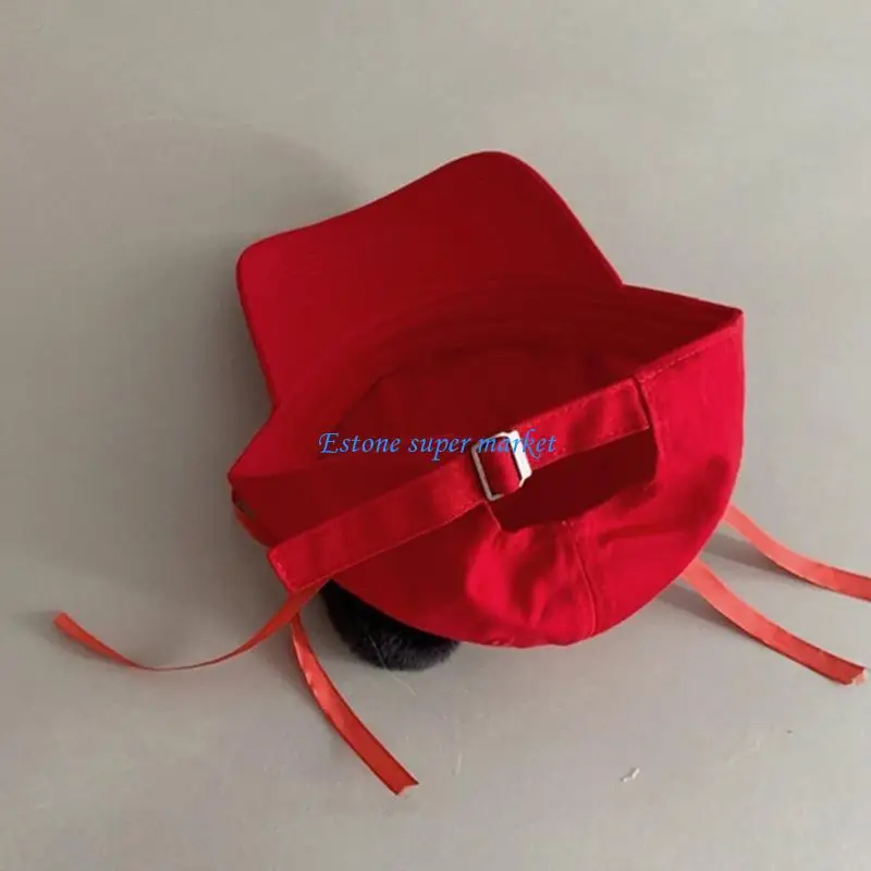 

090B Lovely Anime Double Bun Baseball Caps for Kids Breathable Cotton Sunhat Adjustable Headwear for Ages 1-5T Children