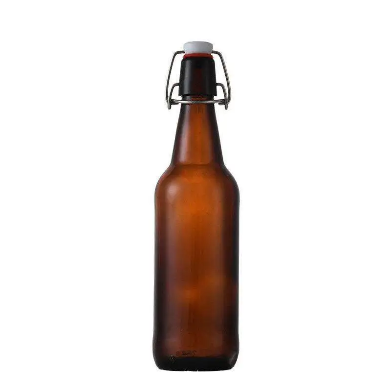 brown-glass-bottle-beer-seal-clip-precise-brewing-ice-wine-glass-empty-bottle-kitchen-storage-traditional-style-round-cylinder