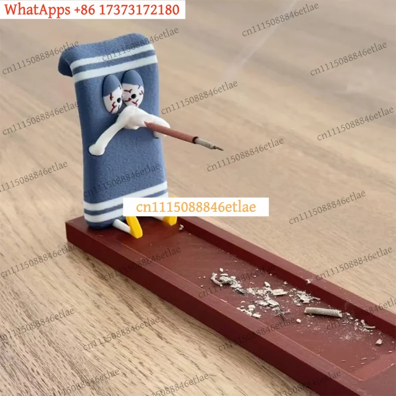 k3 for Towelie Servietsky Incense Stick Holder, Handcrafted Realistic Resin Craft for Home Decor, Meditation & Yoga