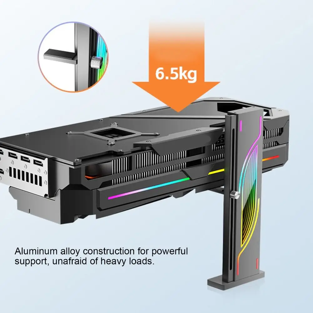 Universal 3PIN 5V GPU Stand Height Adjustable RGB Anti Sag Bracket Vertical Video Card Support Workstation