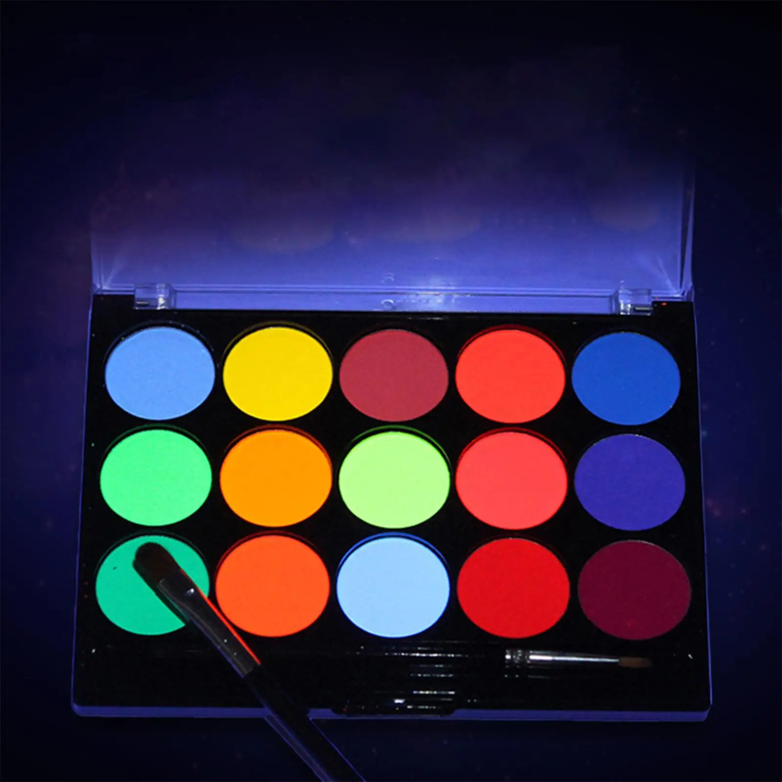 Blendable Face Body Paint Makeup Painting Kit Luminous 15 Colors Water Soluble