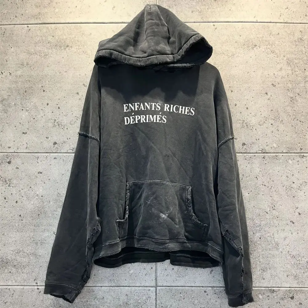 2024 New ERD High Quality Trendy Brand Damaged Outdated Hoodie