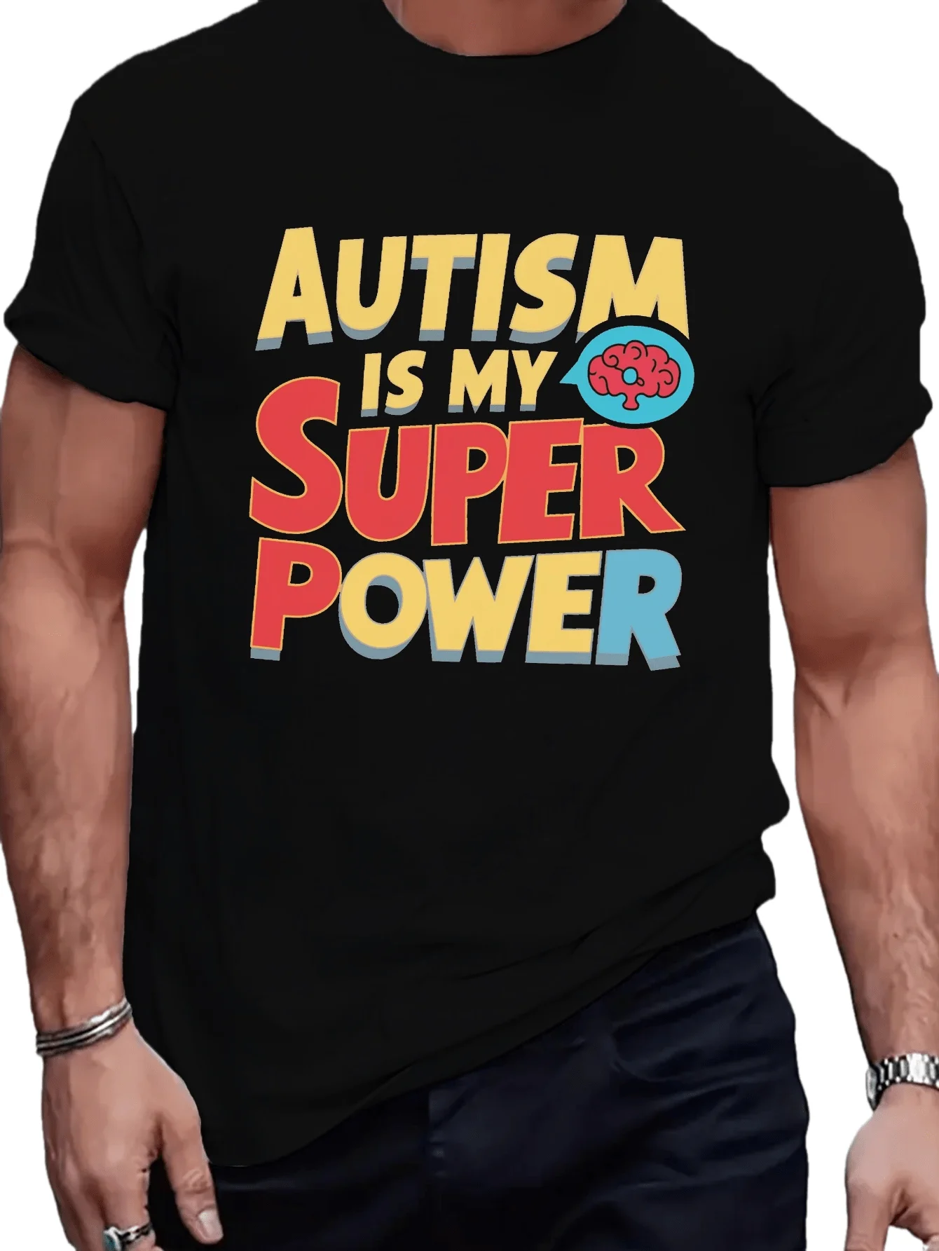 

Футболка с принтом «Ализм» для мужчин, повседневная футболка с коротким рукавом на лето, модная футболка с круглым вырезом, топ с короткими рукавами