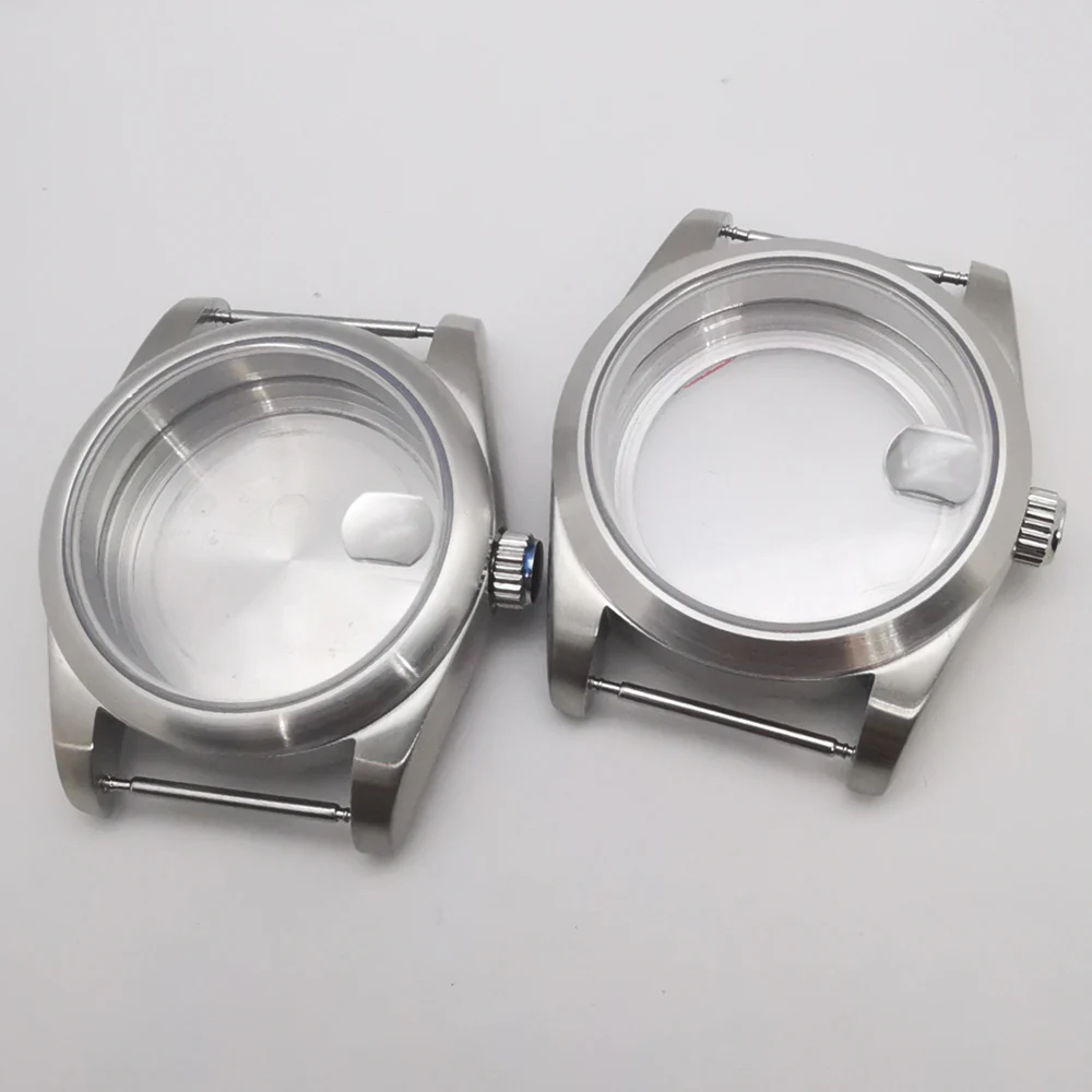 

36mm/39mm brushed watch case sapphire glass fit NH35 NH36 NH34 ETA2824 2836 Mingzhu DG2813 3804 Miyota8215 PT5000 movement