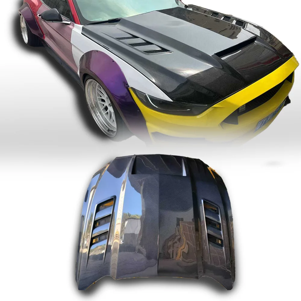 

Brand New High Quality Carbon Fiber Hood for Ford Mustang 15-17